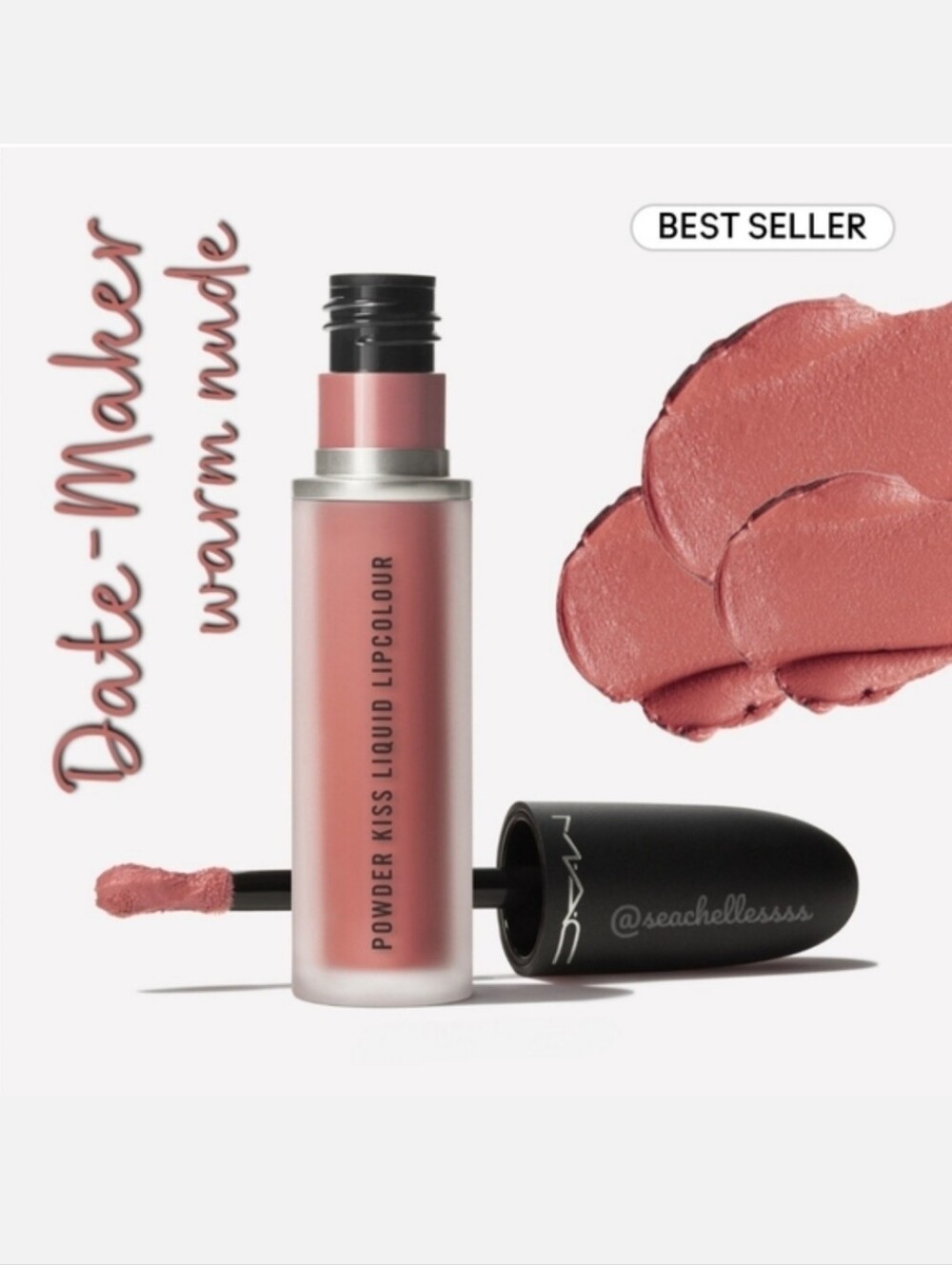 MAC Cosmetics Powder Kiss Liquid Lipcolour Date-Maker Warm Nude Brand New